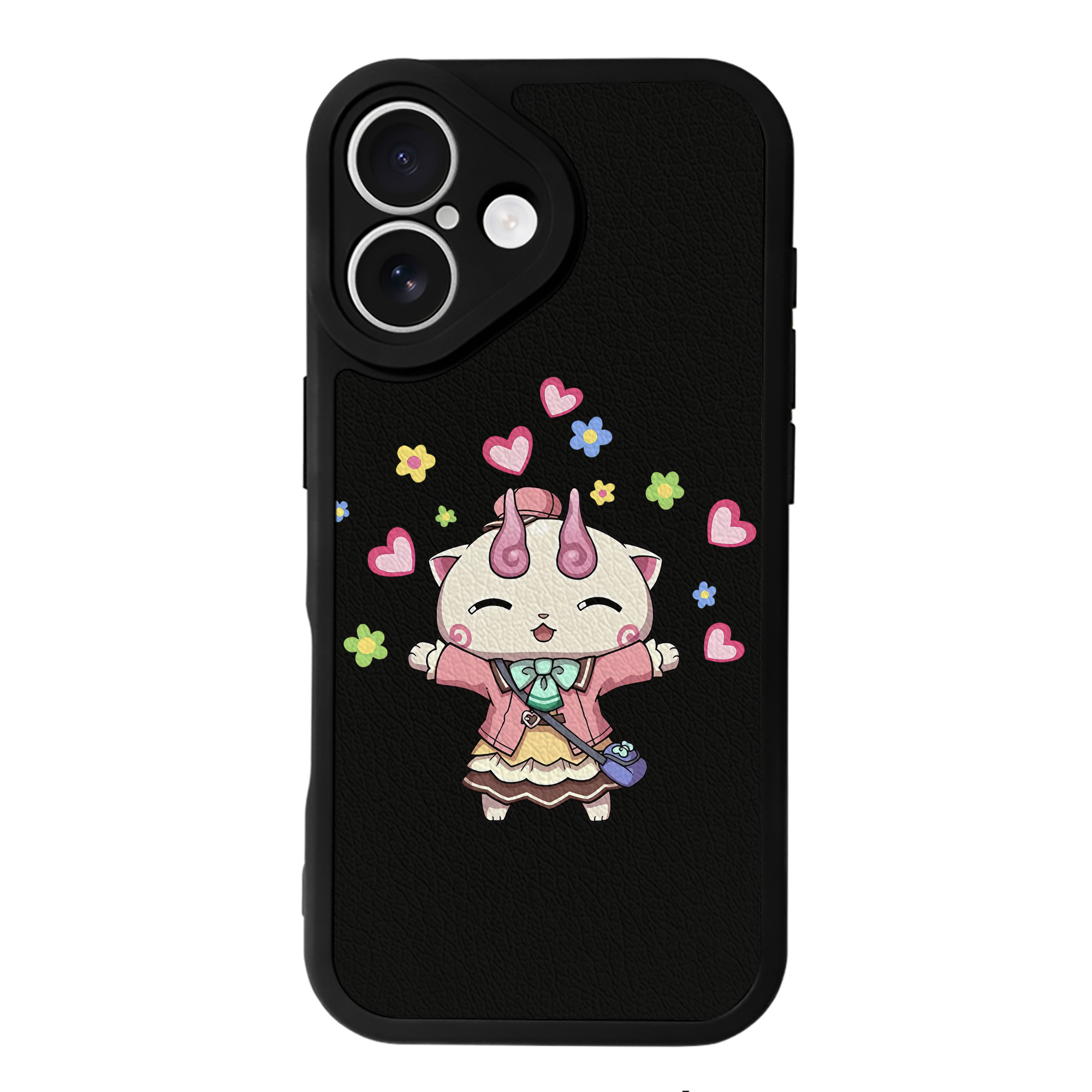 （画像用） 妖怪ウォッチ Yo-kai Watch 【iPhone 16シリーズ対応】シリコンスマホケース（レザー調） 材質：シリコン